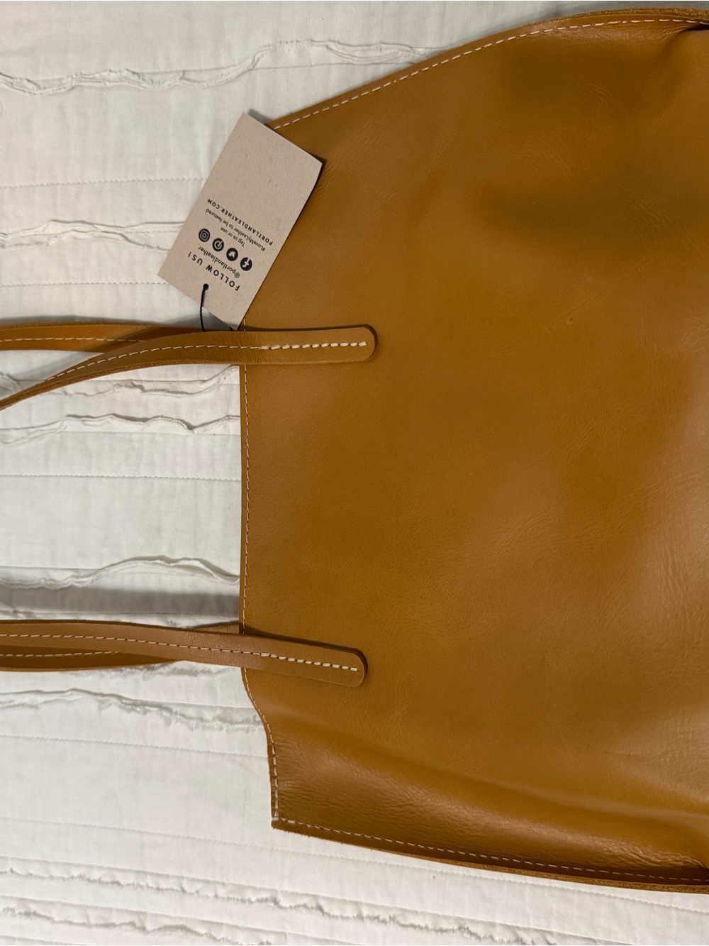 Portland Leather August Leather Mango Tote Bag - Picture 2 of 4